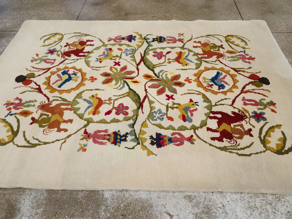 Mid-20th Century Art Deco Carpet By Olga Fisch, No.33367 - Gss