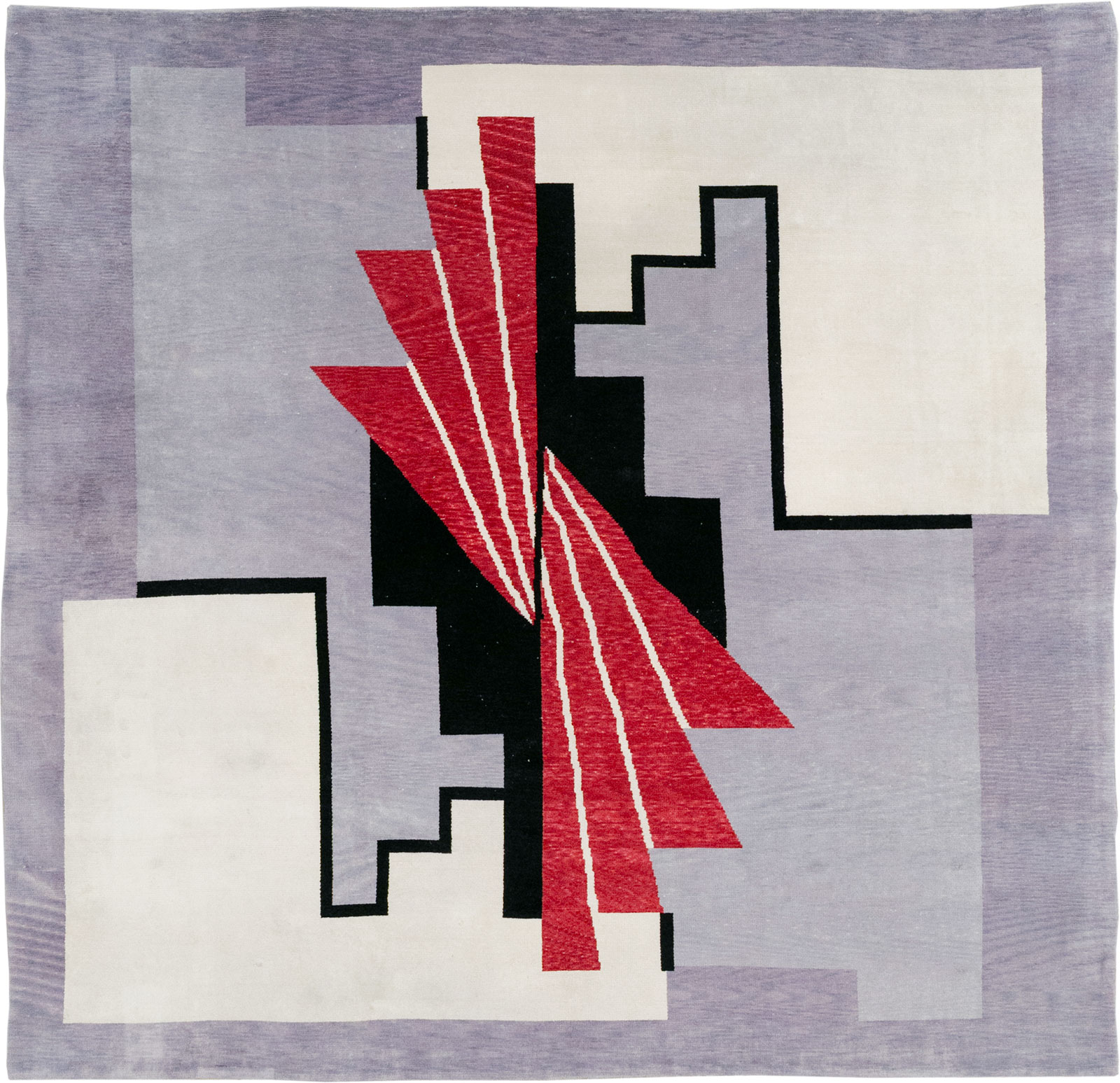 Modern Turkish Art Deco Square Room Size Carpet, No.33368 - Gss