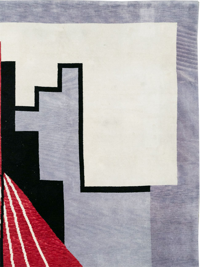 Modern Turkish Art Deco Square Room Size Carpet, No.33368 - Gss