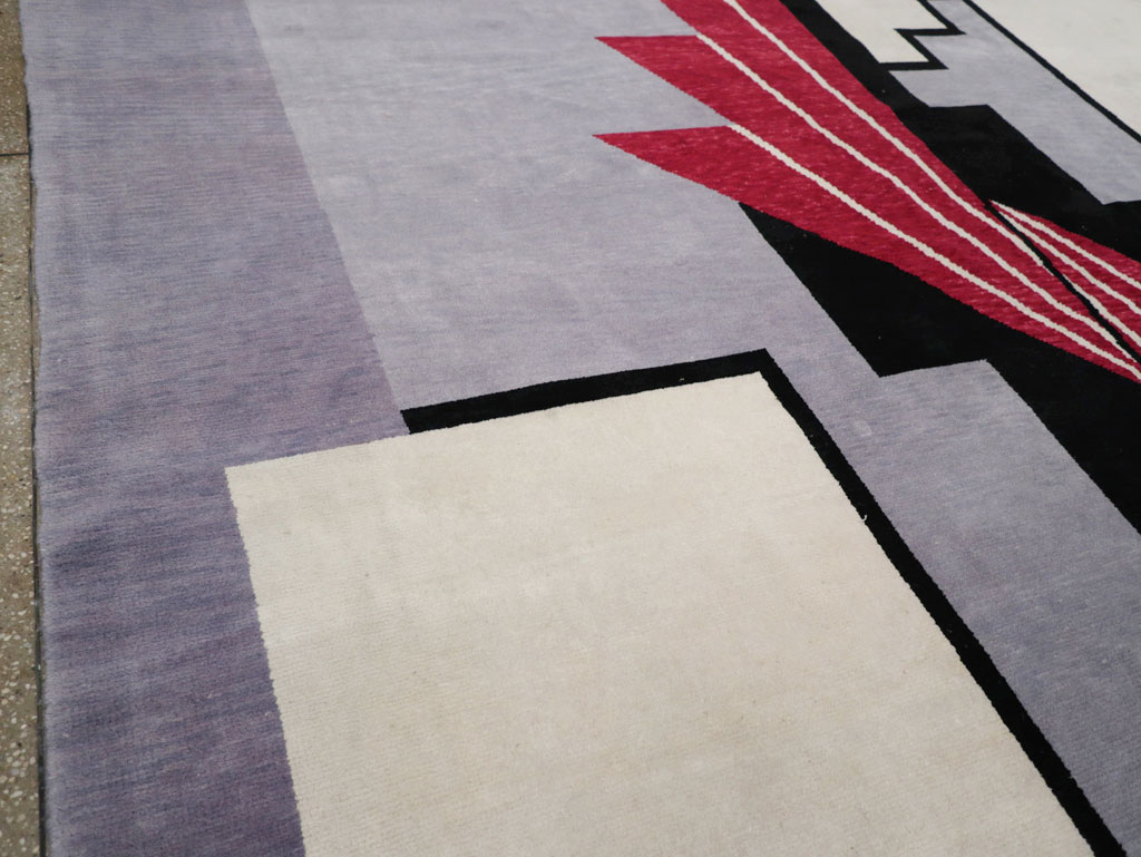 Modern Turkish Art Deco Square Room Size Carpet, No.33368 - Gss