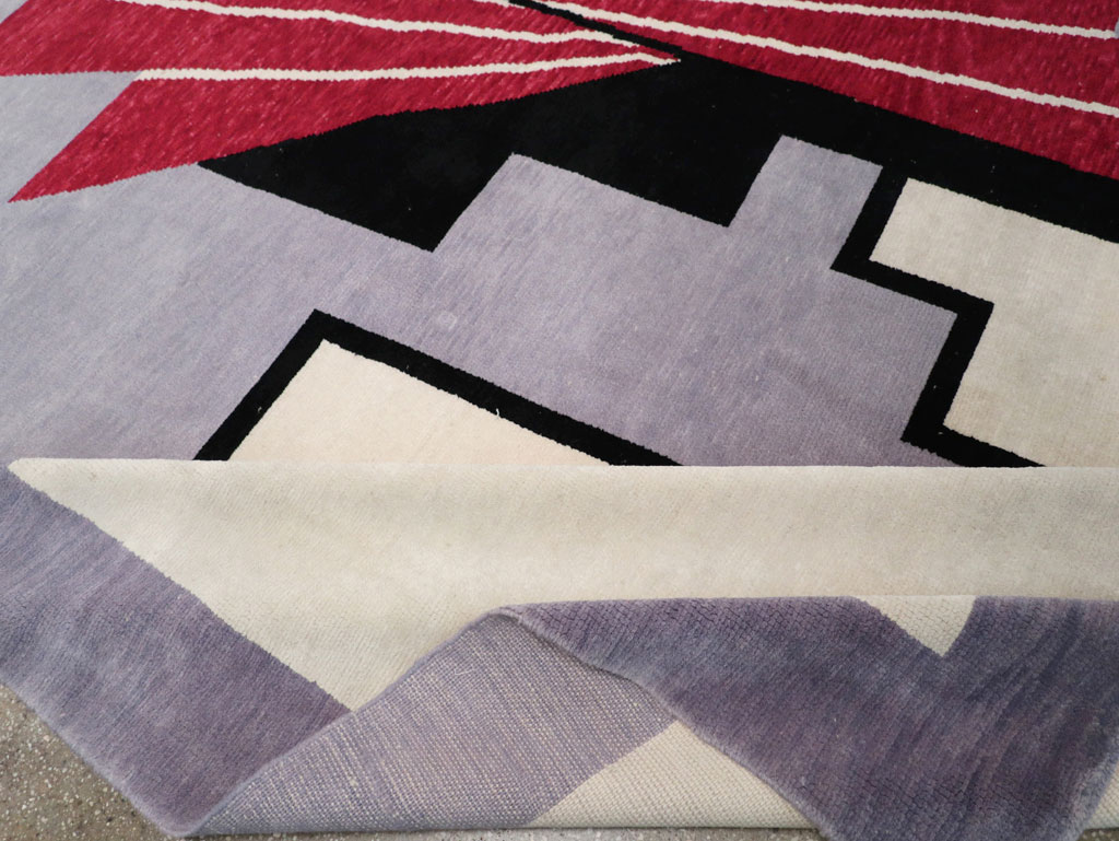 Modern Turkish Art Deco Square Room Size Carpet, No.33368 - Gss