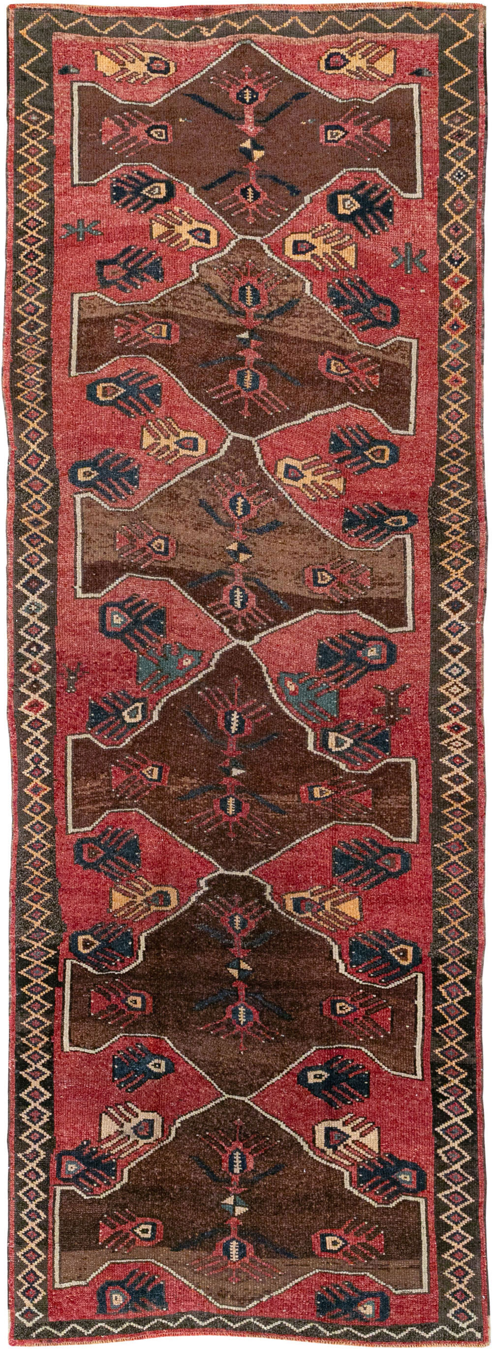 Vintage Turkish Anatolian Wide Gallery Runner, No.33369 - Gss
