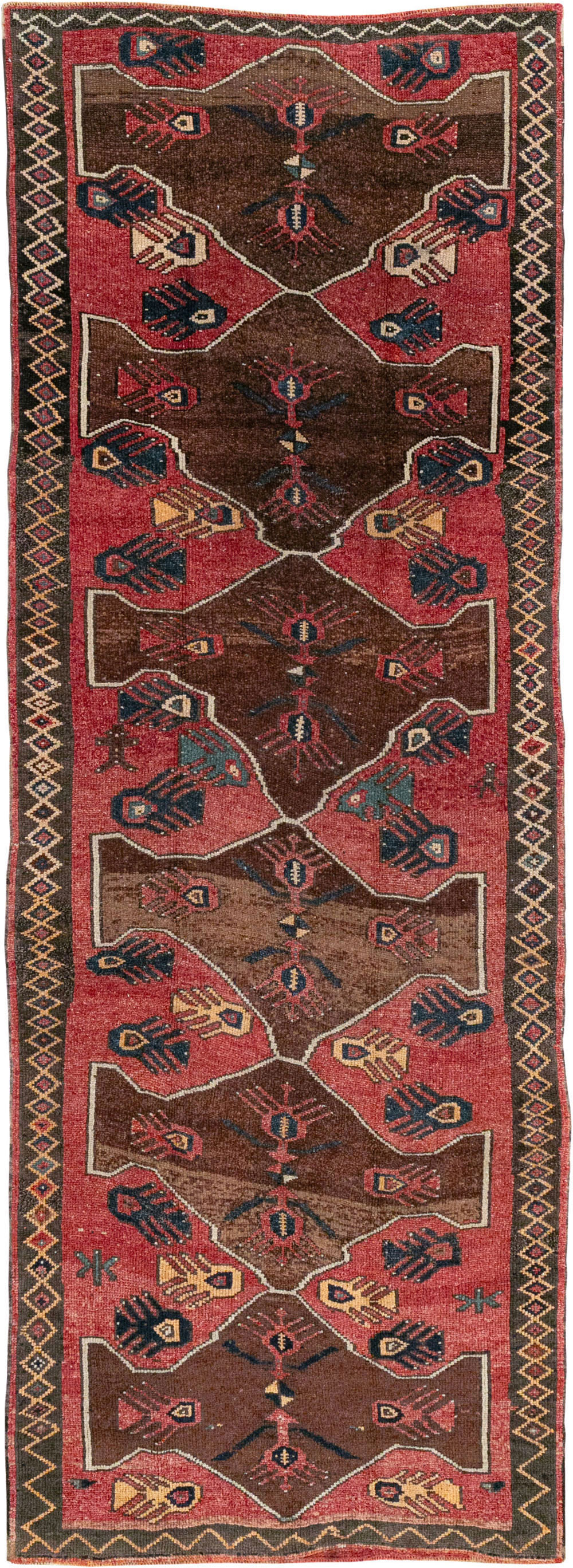 Vintage Turkish Anatolian Wide Gallery Runner, No.33369 - Gss