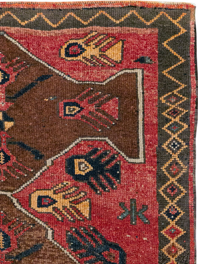 Vintage Turkish Anatolian Wide Gallery Runner, No.33369 - Gss