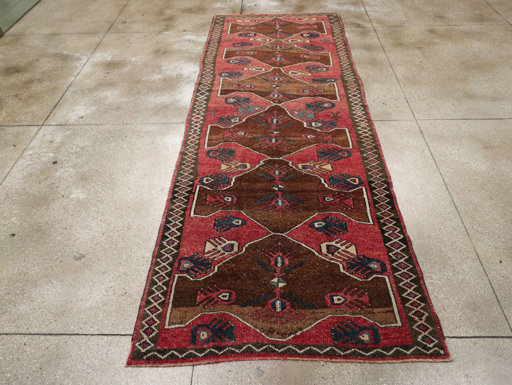 Vintage Turkish Anatolian Wide Gallery Runner, No.33369 - Gss