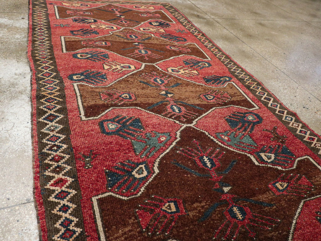 Vintage Turkish Anatolian Wide Gallery Runner, No.33369 - Gss