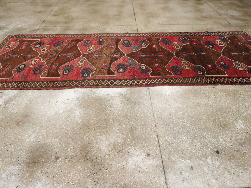 Vintage Turkish Anatolian Wide Gallery Runner, No.33369 - Gss