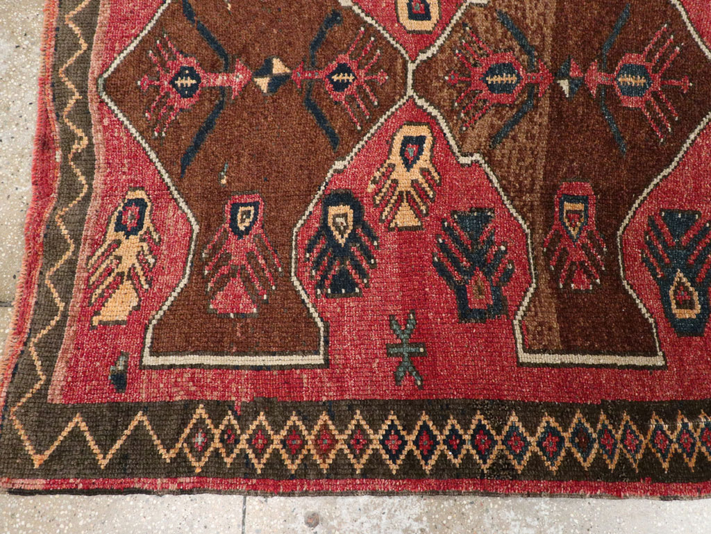 Vintage Turkish Anatolian Wide Gallery Runner, No.33369 - Gss
