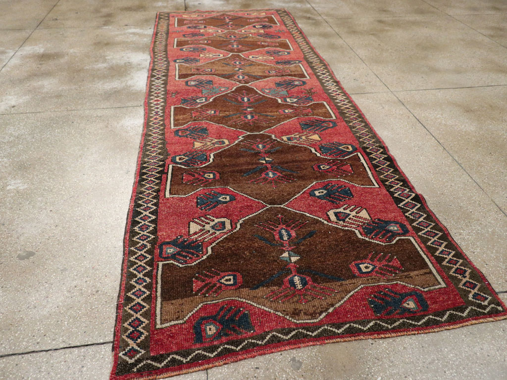 Vintage Turkish Anatolian Wide Gallery Runner, No.33369 - Gss