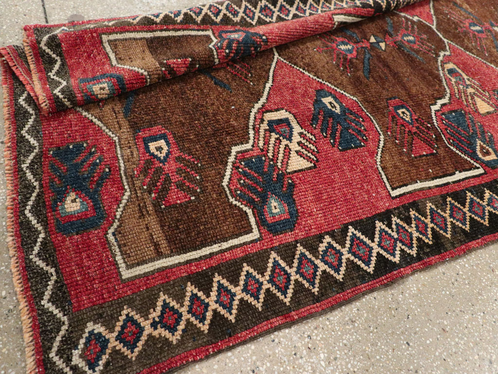 Vintage Turkish Anatolian Wide Gallery Runner, No.33369 - Gss