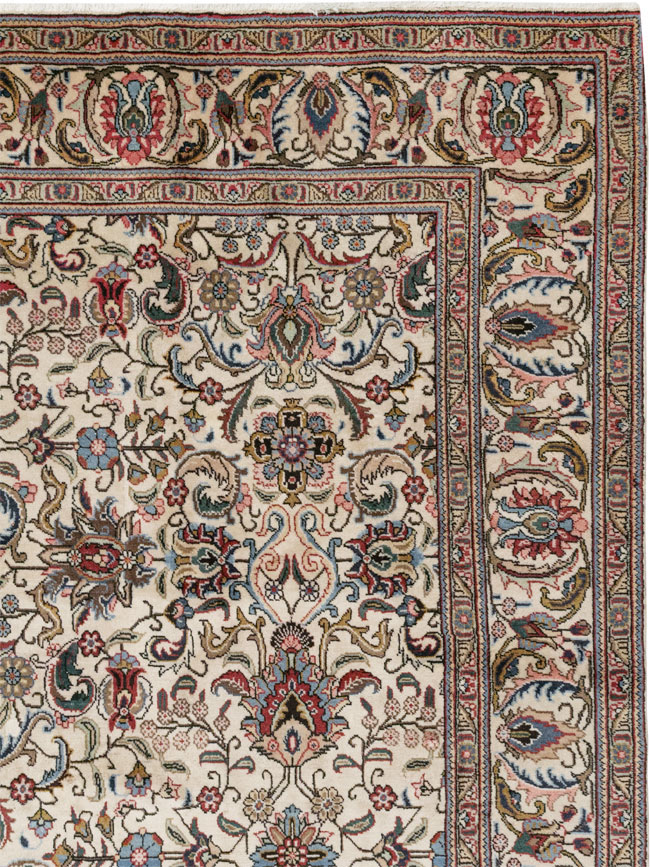 Vintage Persian Tabriz Room Size Carpet, No.33375 - Gss