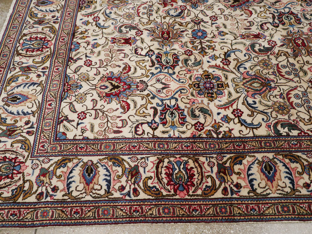 Vintage Persian Tabriz Room Size Carpet, No.33375 - Gss