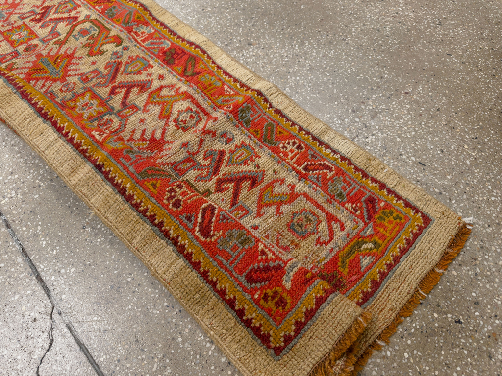Antique Turkish Oushak Long Runner, No.33379 - Gss