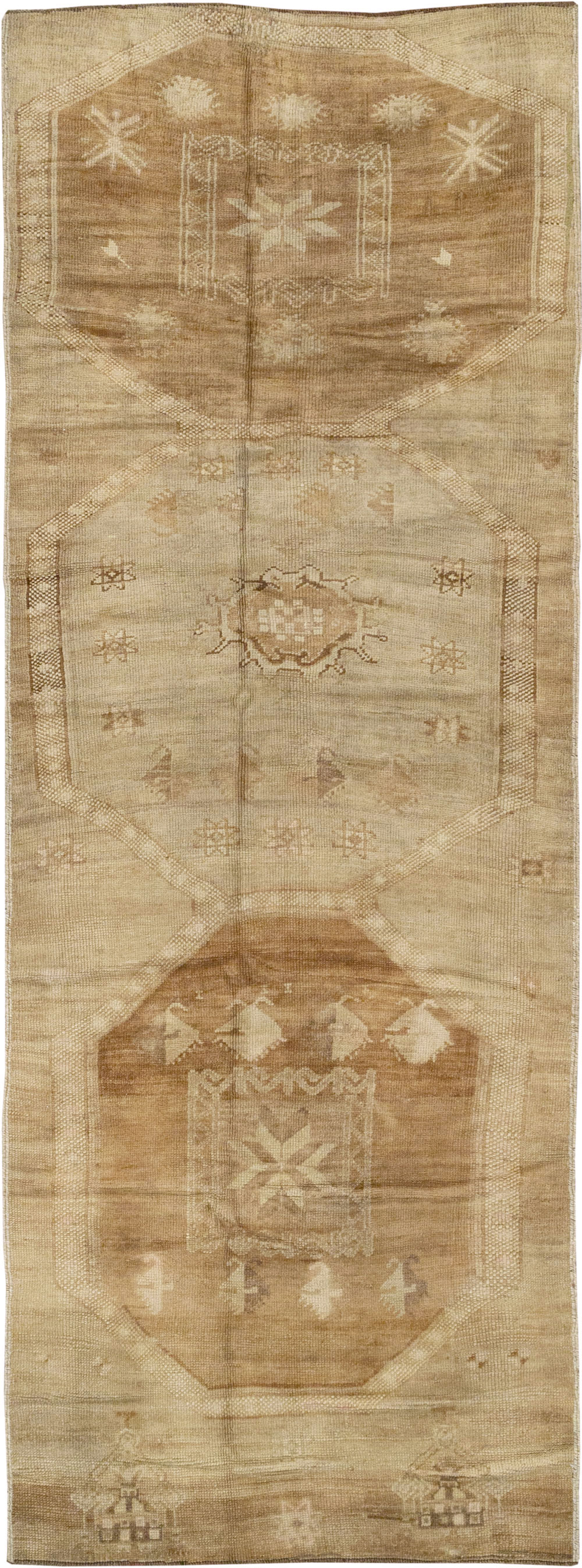 Vintage Turkish Anatolian Wide Runner, No.33387 - Gss