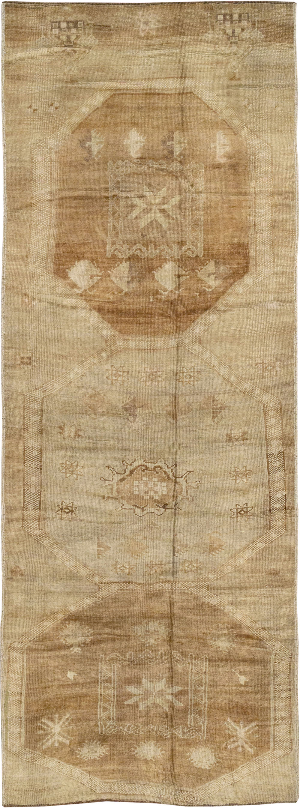 Vintage Turkish Anatolian Wide Gallery Runner, No.33387 - Gss