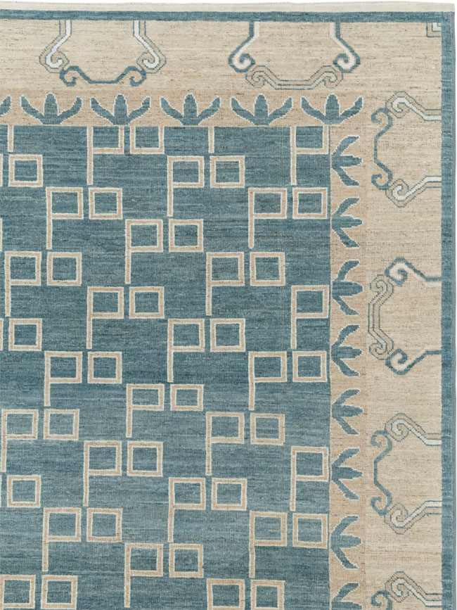 Modern East Turkestan Khotan Square Room Size Carpet, No.33393 - Gss