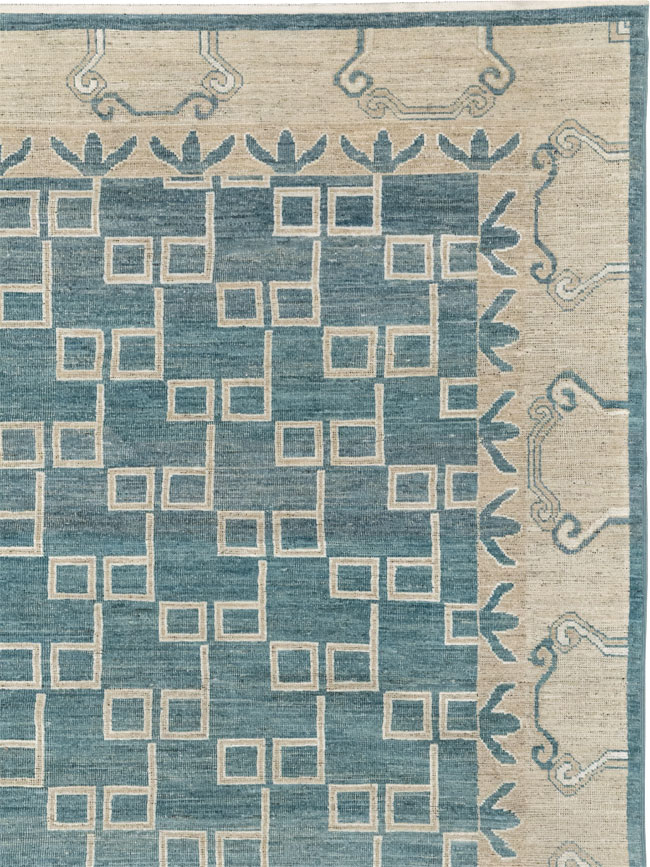 Modern East Turkestan Khotan Square Room Size Carpet, No.33393 - Gss