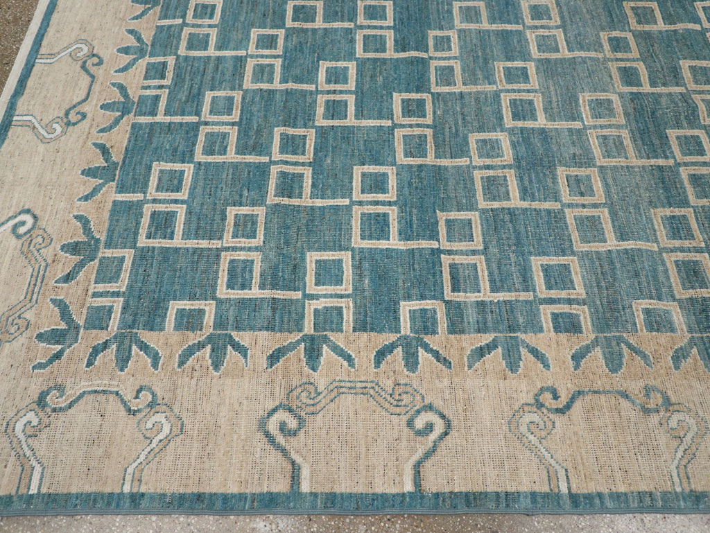 Modern East Turkestan Khotan Square Room Size Carpet, No.33393 - Gss