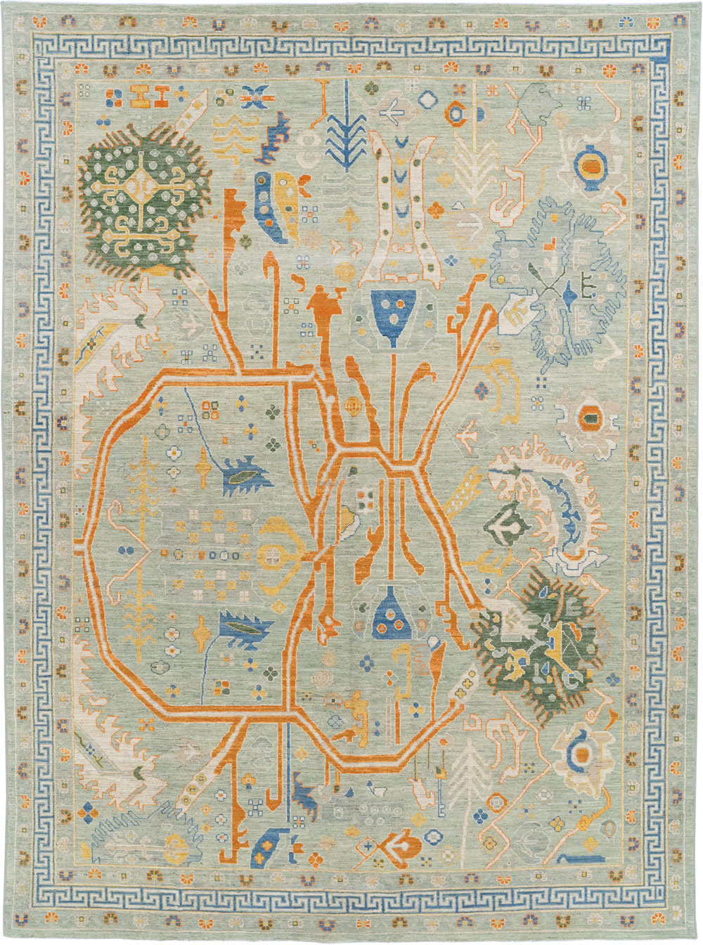 Modern East Turkestan Khotan Room Size Carpet, No.33394 - Gss