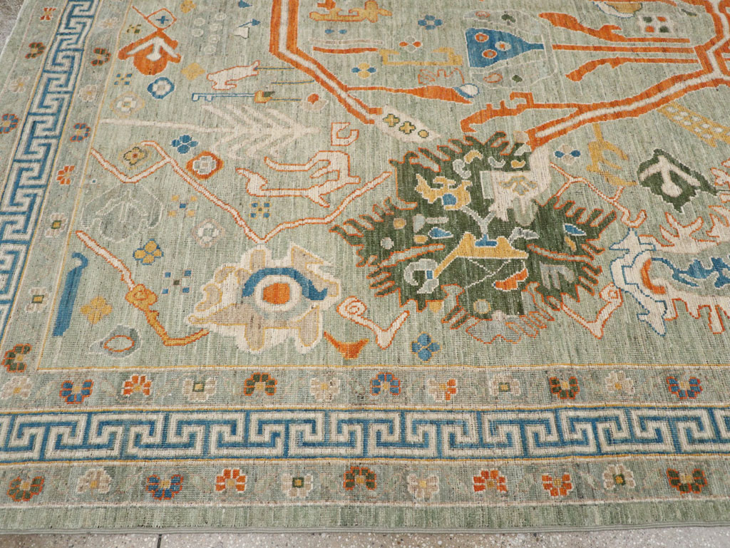 Modern East Turkestan Khotan Room Size Carpet, No.33394 - Gss