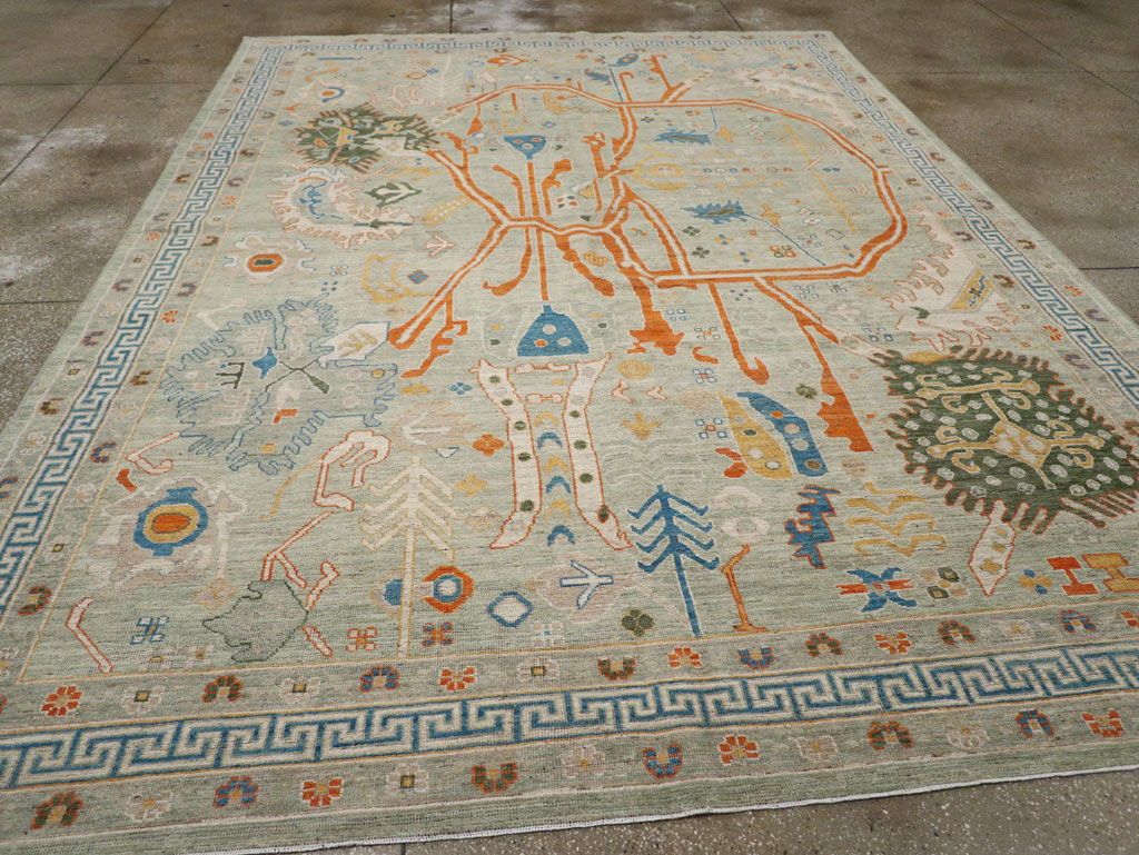 Modern East Turkestan Khotan Room Size Carpet, No.33394 - Gss