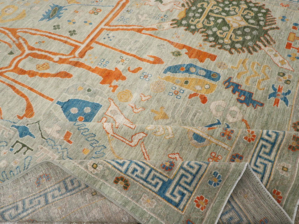 Modern East Turkestan Khotan Room Size Carpet, No.33394 - Gss