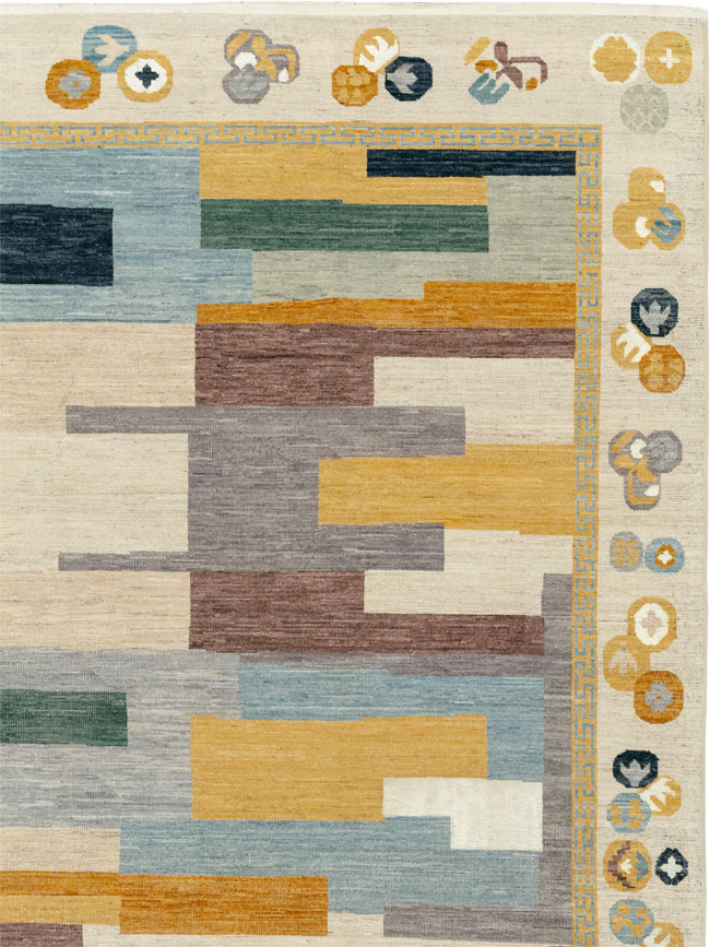 Modern East Turkestan Khotan Large Room Size Carpet, No.33395 - Gss