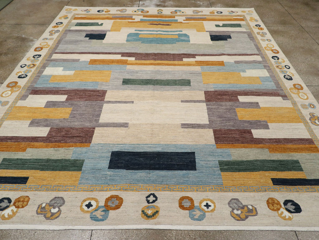 Modern East Turkestan Khotan Large Room Size Carpet, No.33395 - Gss