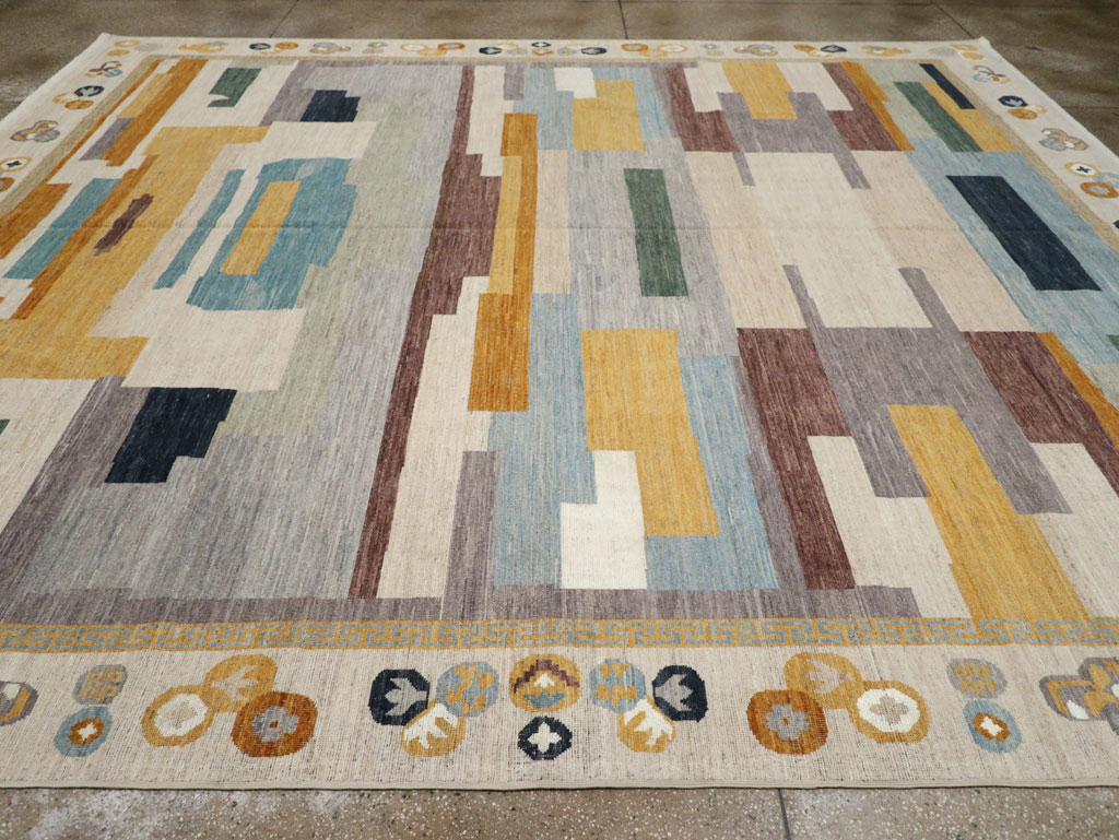 Modern East Turkestan Khotan Large Room Size Carpet, No.33395 - Gss