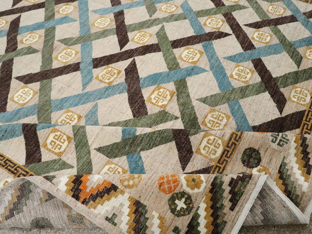 Modern East Turkestan Khotan Room Size Carpet, No.33396 - Gss