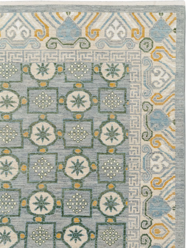 Modern East Turkestan Khotan Room Size Carpet, No.33397 - Gss