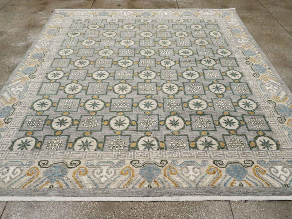 Modern East Turkestan Khotan Room Size Carpet, No.33397 - Gss