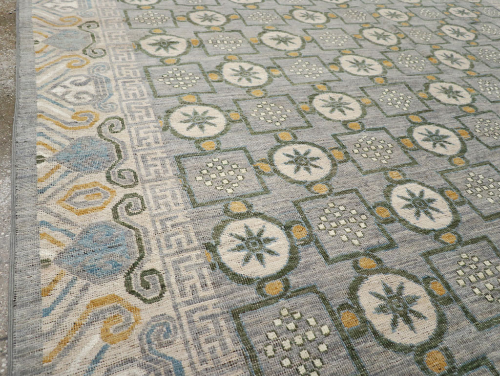 Modern East Turkestan Khotan Room Size Carpet, No.33397 - Gss