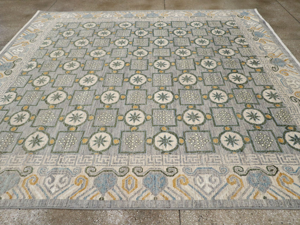 Modern East Turkestan Khotan Room Size Carpet, No.33397 - Gss