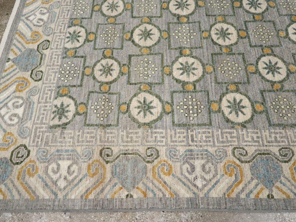 Modern East Turkestan Khotan Room Size Carpet, No.33397 - Gss