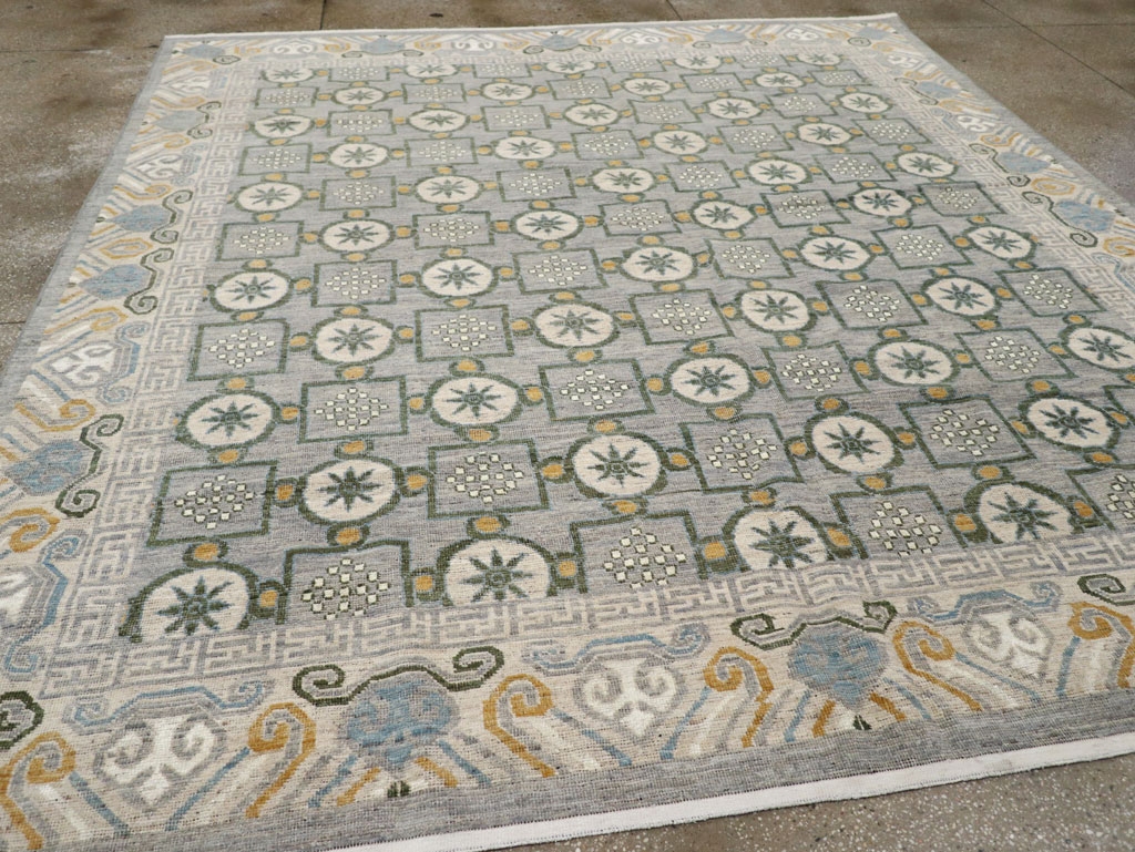 Modern East Turkestan Khotan Room Size Carpet, No.33397 - Gss