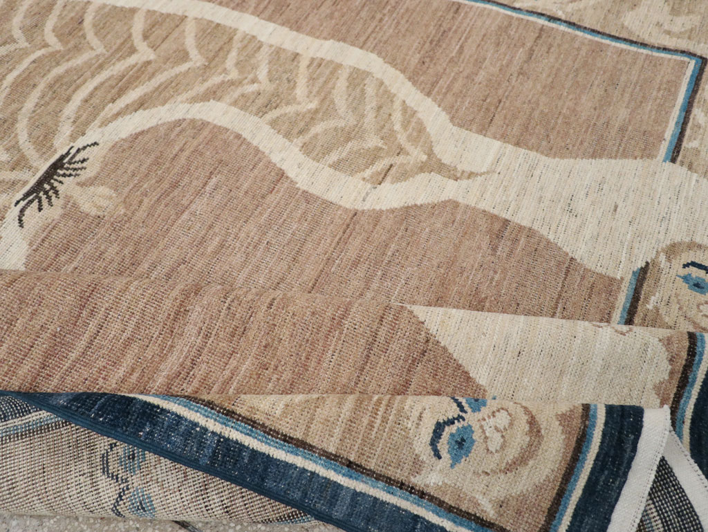 Modern East Turkestan Khotan Pictorial Accent Rug, No.33398 - Gss