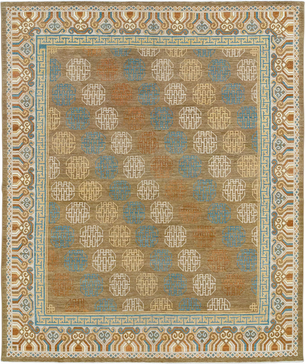 Modern East Turkestan Khotan Room Size Carpet, No.33400 - Gss