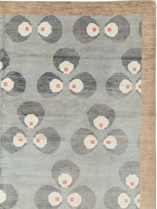 Modern East Turkestan Art Deco Room Size Carpet, No.33401 - Gss