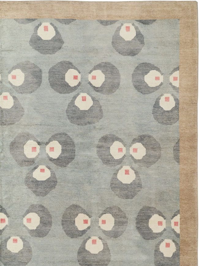 Modern East Turkestan Art Deco Room Size Carpet, No.33401 - Gss