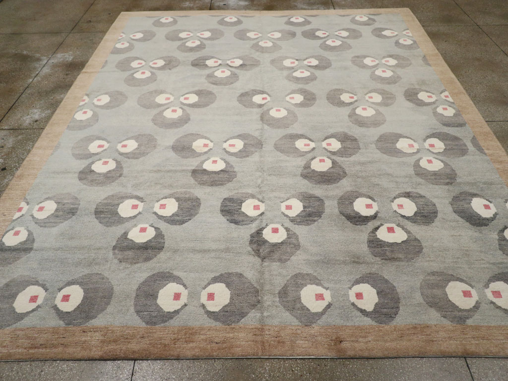 Modern East Turkestan Art Deco Room Size Carpet, No.33401 - Gss