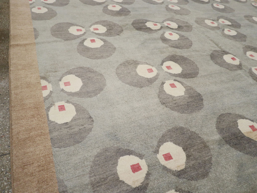 Modern East Turkestan Art Deco Room Size Carpet, No.33401 - Gss