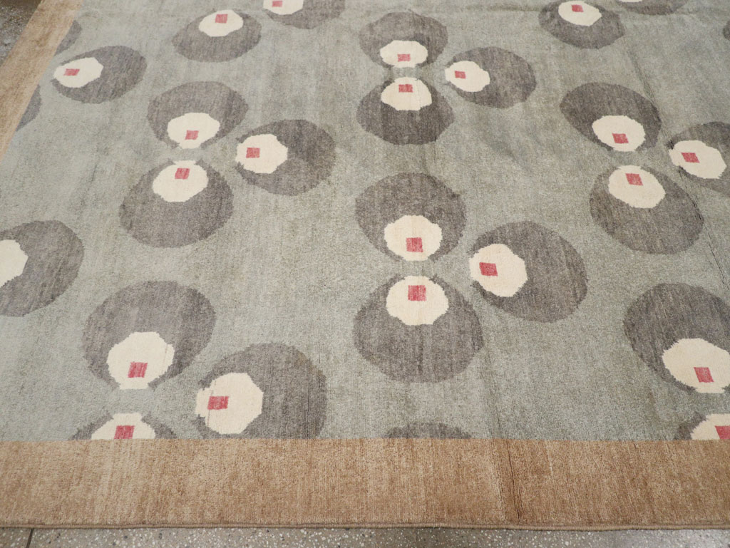 Modern East Turkestan Art Deco Room Size Carpet, No.33401 - Gss