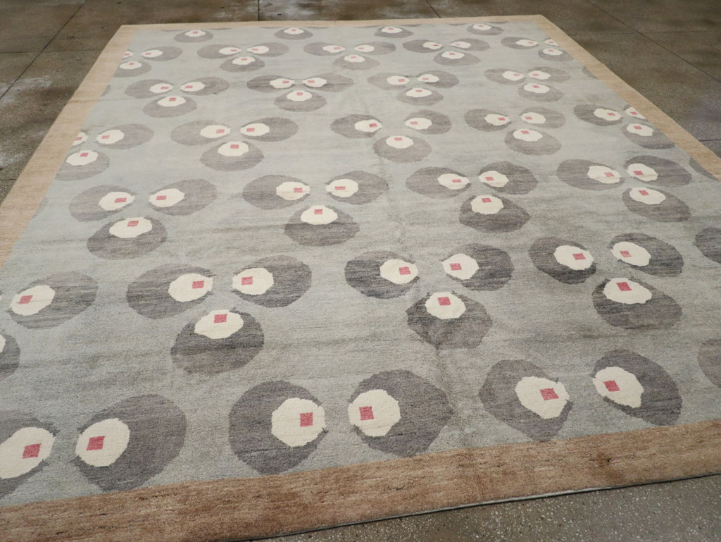 Modern East Turkestan Art Deco Room Size Carpet, No.33401 - Gss