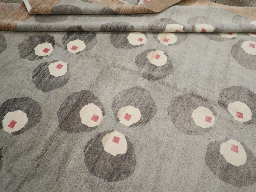 Modern East Turkestan Art Deco Room Size Carpet, No.33401 - Gss