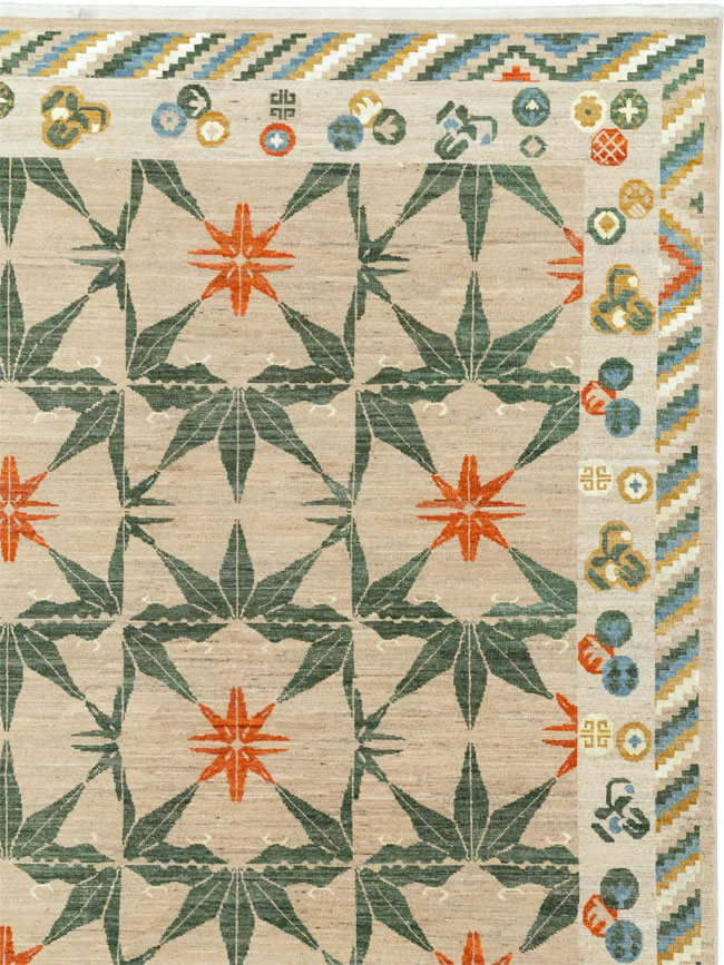 Modern East Turkestan Khotan Large Room Size Carpet, No.33404 - Gss