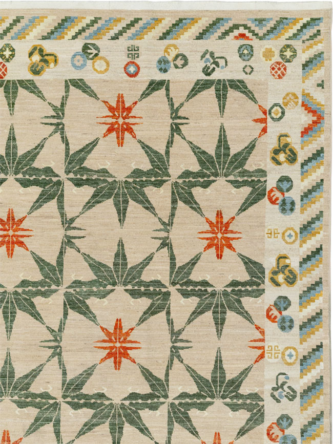 Modern East Turkestan Khotan Large Room Size Carpet, No.33404 - Gss