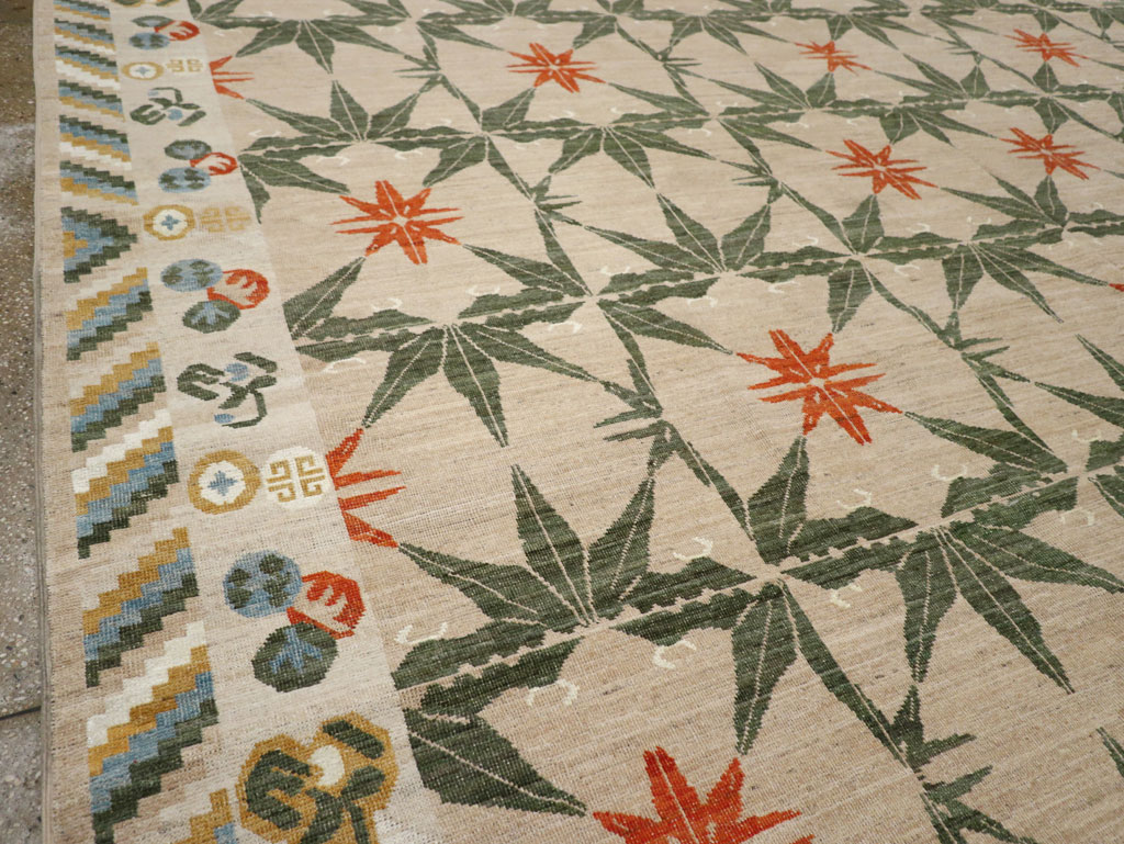 Modern East Turkestan Khotan Large Room Size Carpet, No.33404 - Gss