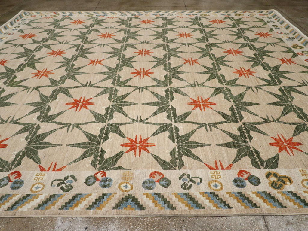 Modern East Turkestan Khotan Large Room Size Carpet, No.33404 - Gss