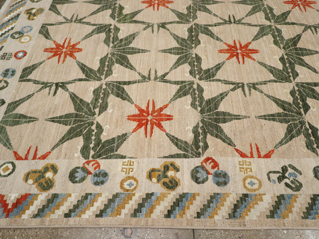 Modern East Turkestan Khotan Large Room Size Carpet, No.33404 - Gss